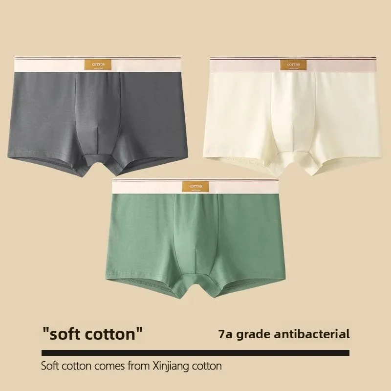 Cloth label [pure cotton -3 pack] dark gray + beige + Bean Green