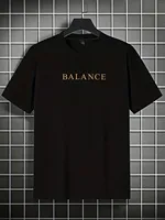 T-shirt col rond pour hommes, respirant et confortable, à la mode, avec grandes lettres imprimées, haut décontracté urbain pour l'extérieur, été 6