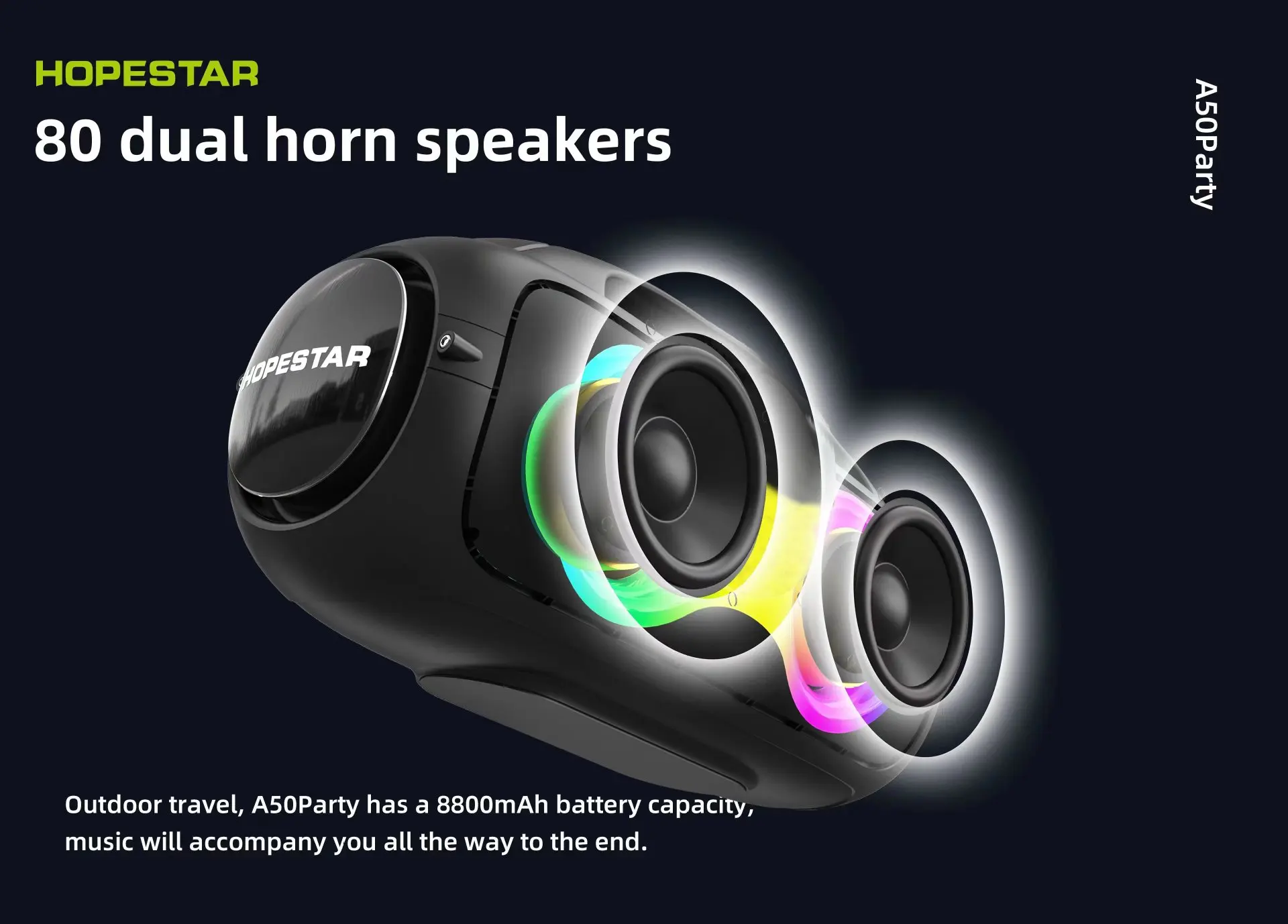 Hopestar A50 party 80W Bluetooth Speaker description image 3