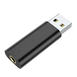 USB to 3.5mm Audio Adapter - 2 - in - 1 Earphone Jack Converter for Enhanced Stereo Sound (Black)