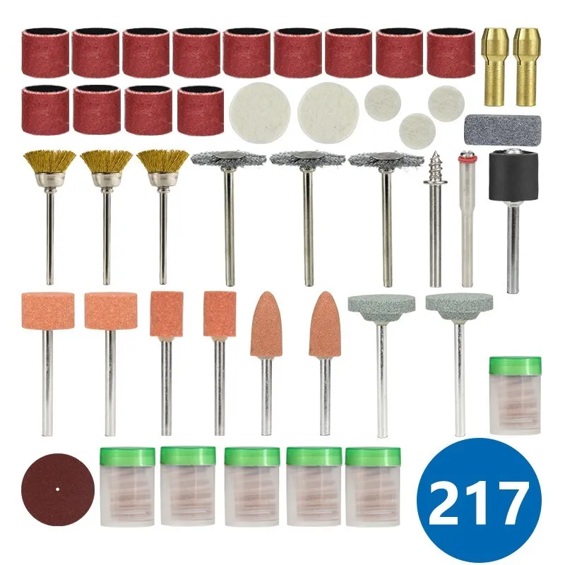 XCAN Drehwerkzeug-Zubehör-Set, 100–217 Stück, 1/8 Zoll Schaft, Mini-Polieren, Schleifen, Bohren, Schleifen, Set für Dremel-Drehwerkzeuge – Detail 8