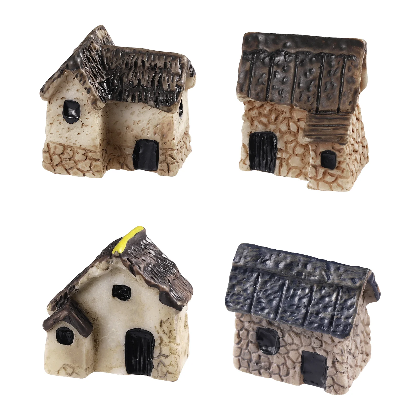 

Ornament Mini House Micro Landscape Decoration Fairy Garden Outdoor Village Houses Thatched Cottage Dollhouse Miniatures