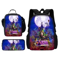 The Game L-Legend of Zelda pcs set Child School Backpack, Lunch Bags ,Pencil Bags School Bags for Boys Girls Best Gift