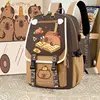 Capybara Computer Backpack College School Casual Daypack Teens Bag Large Capacity Adjustable Strap Schoolbag 2