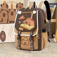 Capybara Computer Backpack College School Casual Daypack Teens Bag Large Capacity Adjustable Strap Schoolbag 2