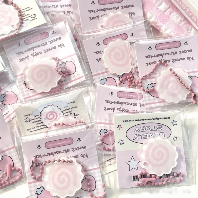 Handmade Acrylic Squid Roll Charm Keychains Ornament Keyring Backpack Handbag Charm Pendant Keys Holder