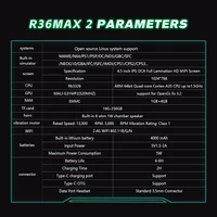 Nouvelle console de jeu portable rétro R36 Max2, système Linux, écran IPS de 4,5 pouces, 64G/128G, lecteur de poche portable, 18000+ jeux intégrés 6
