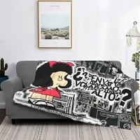 Love Mafalda Blanket 3D Printed Soft Flannel Fleece Warm Cartoon Throw Blankets for Home Bedroom Couch Bedspreads 1