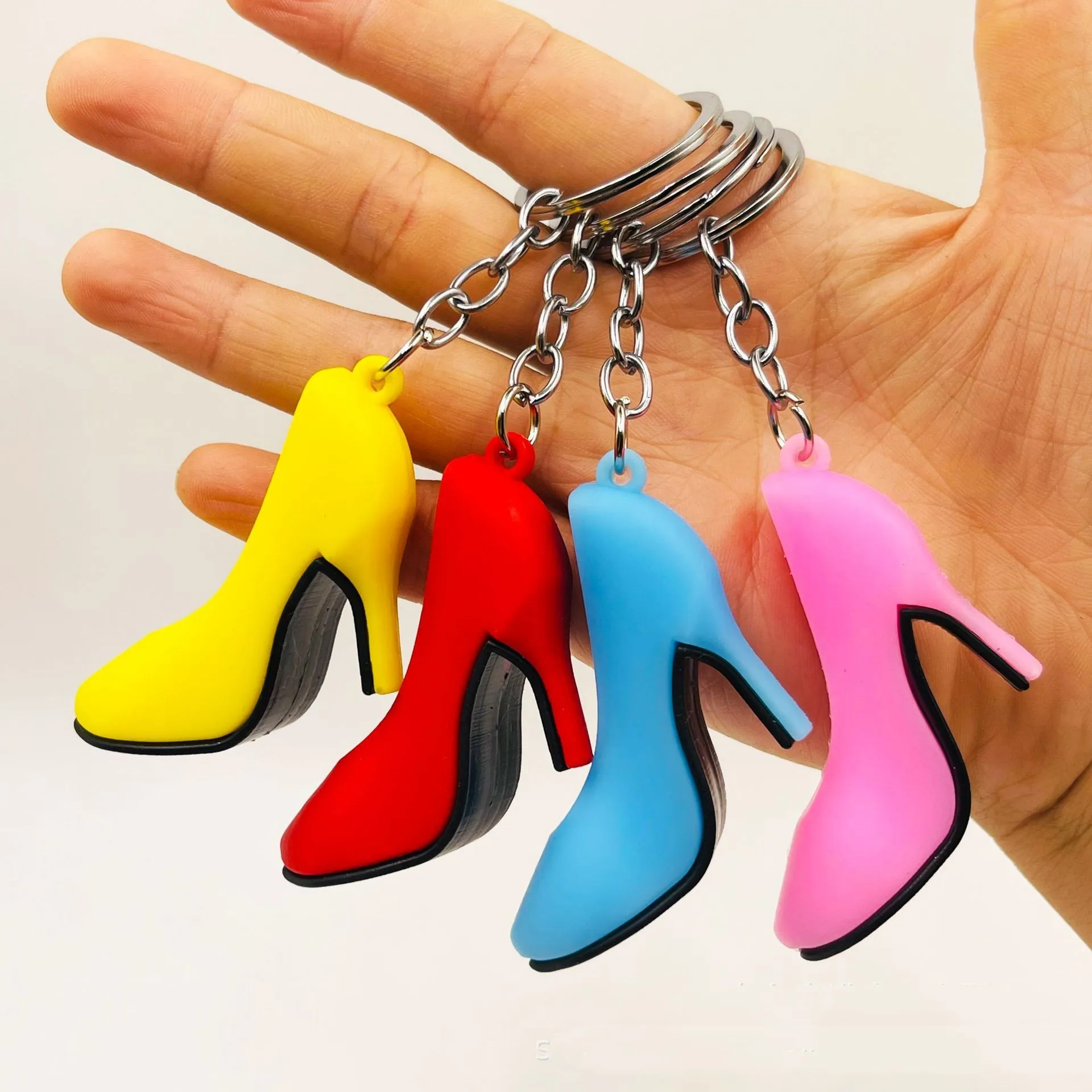 Cute cartoon keychain high heel key ring chain bag pendant car pendant for Women Jewelry YS-253 1PCS