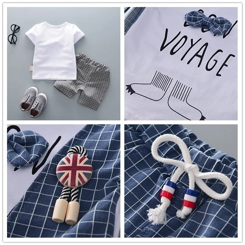 Children Clothes Fashion Summer Baby Girls Clothing Boys Sports T-Shirt Shorts 2Pcs/Sets Toddler Cotton Costume Kids Tracksuits