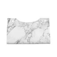 Custom White Gray Marble Pattern Tissue Box Holder Rectangular PU Leather Facial Tissue Box Cover for Car Office 2