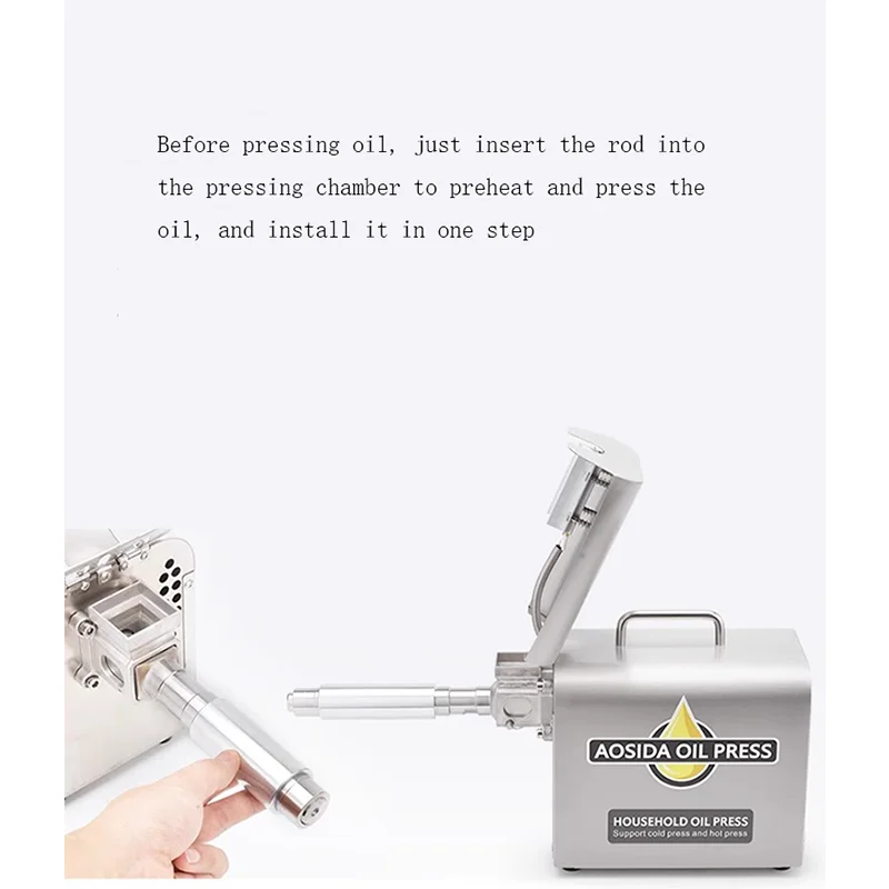 1New Stainless Steel Oil Press Machine Commercial Home Oil Extractor Expeller Presser 110V or 220V available Press Cold