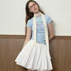 Korean Knitted Slim long Scarf Wool Solid Women's Scarf Spring and Autumn Y2K Personalized Decorative Scarf Neck 5