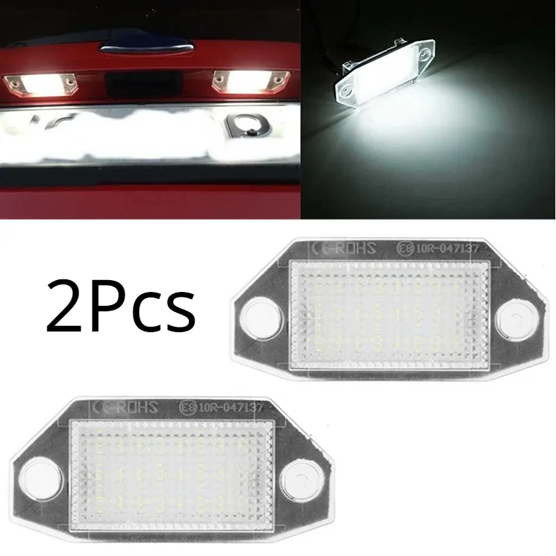 2 шт., 24 фонаря для номерного знака автомобиля, 12 В, для Ford Mondeo MK3 MKIII 2000-2007, 4 двери/5 дверей