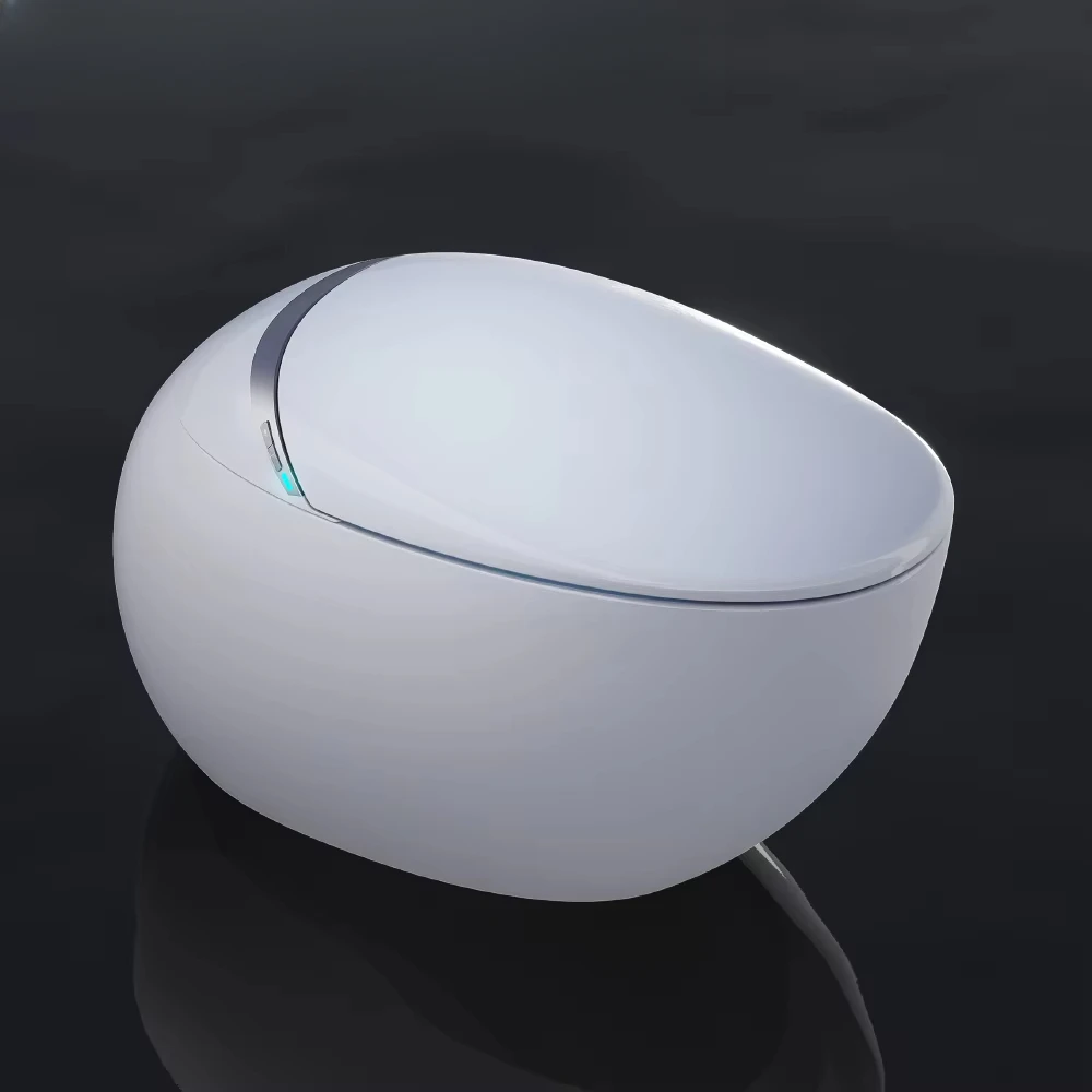 Trendy Intelligent Automatic WC Bowl Bidet Seat Smart Ceramic Toilet with Remote Control Floor Mounted Elongated Bowl Shape