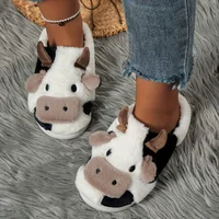 Soft Cow Slippers for Women - Cozy Animal-Themed Home Shoes Fluffy Winter Shoes for Women House Slippers - Image 6