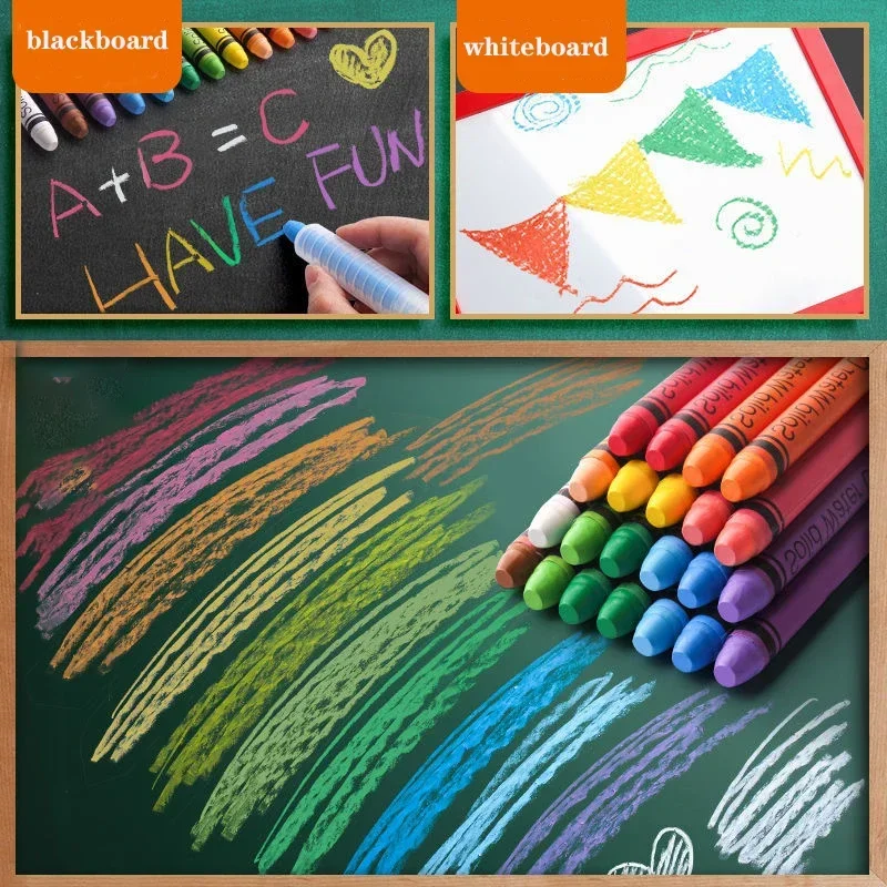 4/6/12pcs Blackboard Whiteboard Dust Free Chalks DIY Painting Drawing Chalk Pens Kawaii White Pen for School Office Supplies