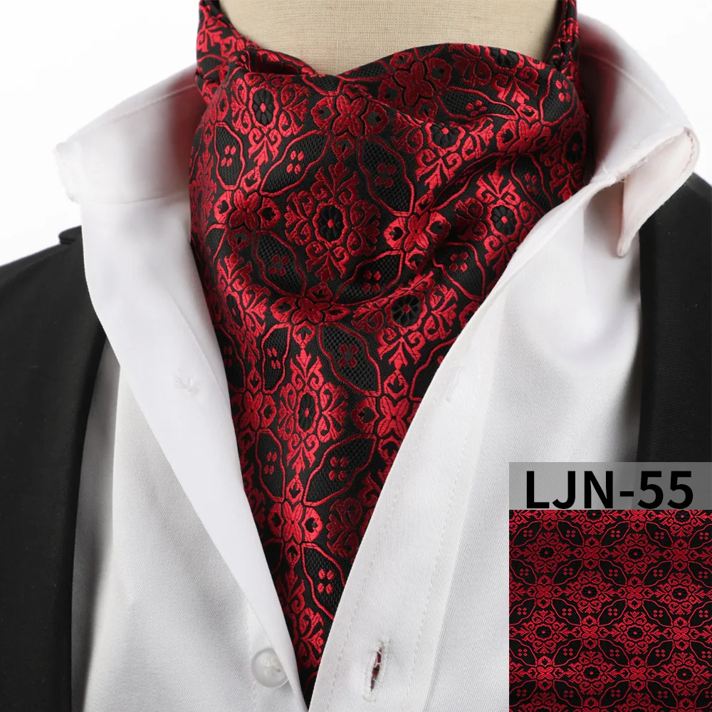 Langer quadratischer Schal für Herren, Krawatte, Reversschal, Krawatte für Hemden, vielseitige Wärme, bestickter Seidenschal – Detail 15