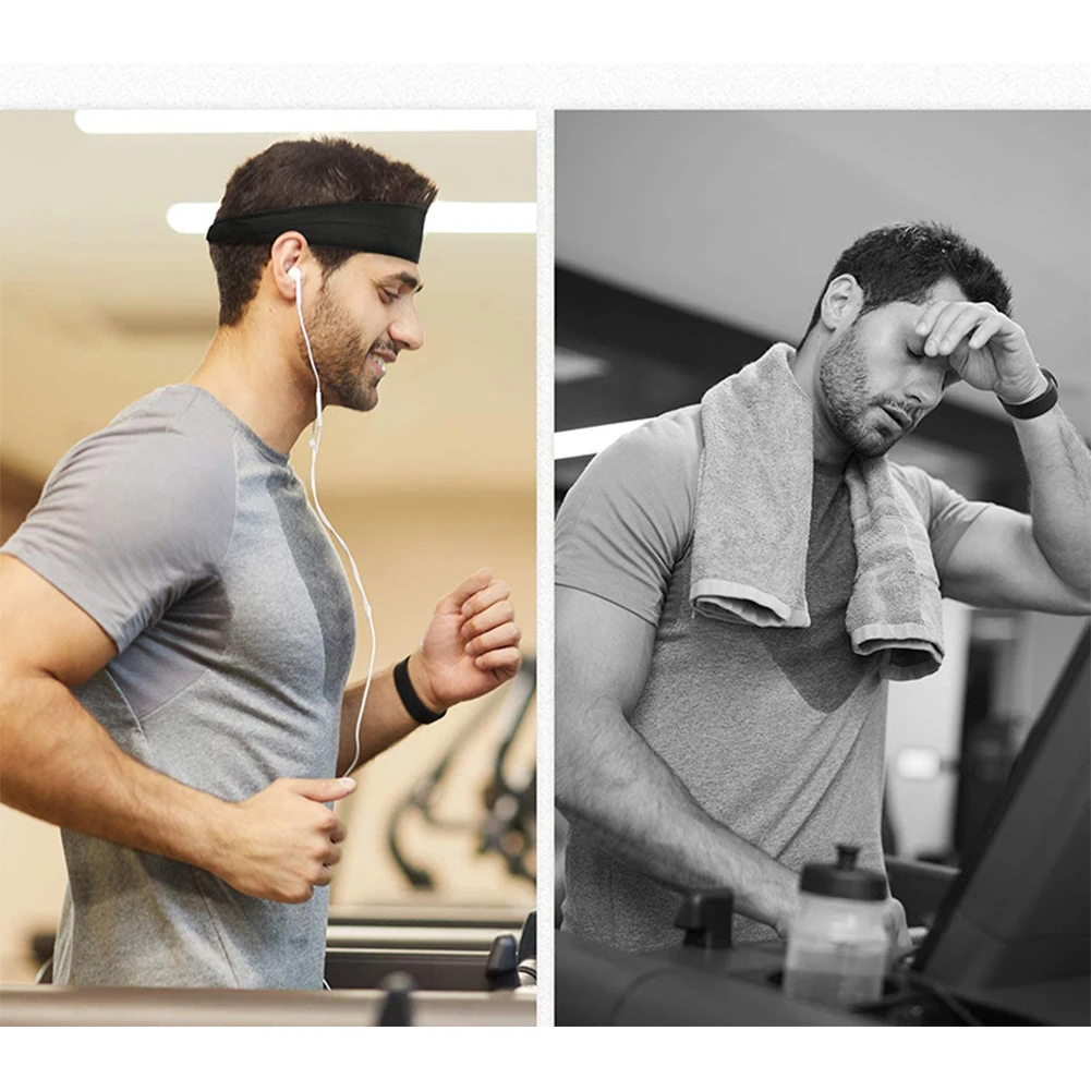 Sports Headbands For Men Woman Gym Yoga Sweat Hair Bands Soft Elastic Hairbands Stretch Outdoor Sport Sweatbands