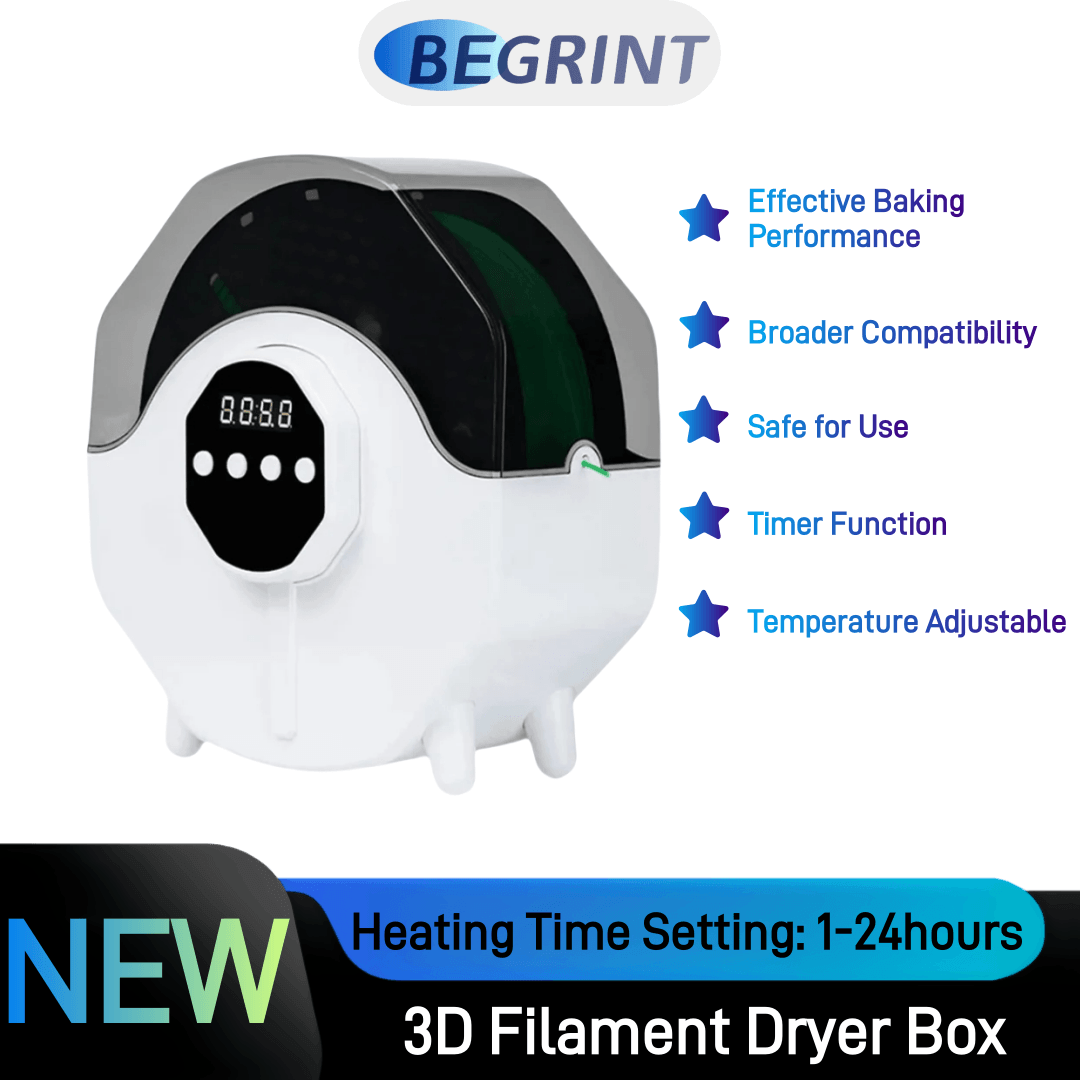 3D Filament Heating Dry Box 1KG PLA PETG TPU ABS 1.75mm 2.85mm 3D Printer Material Dryer Box 24H Setting, New Upgrade Accessory