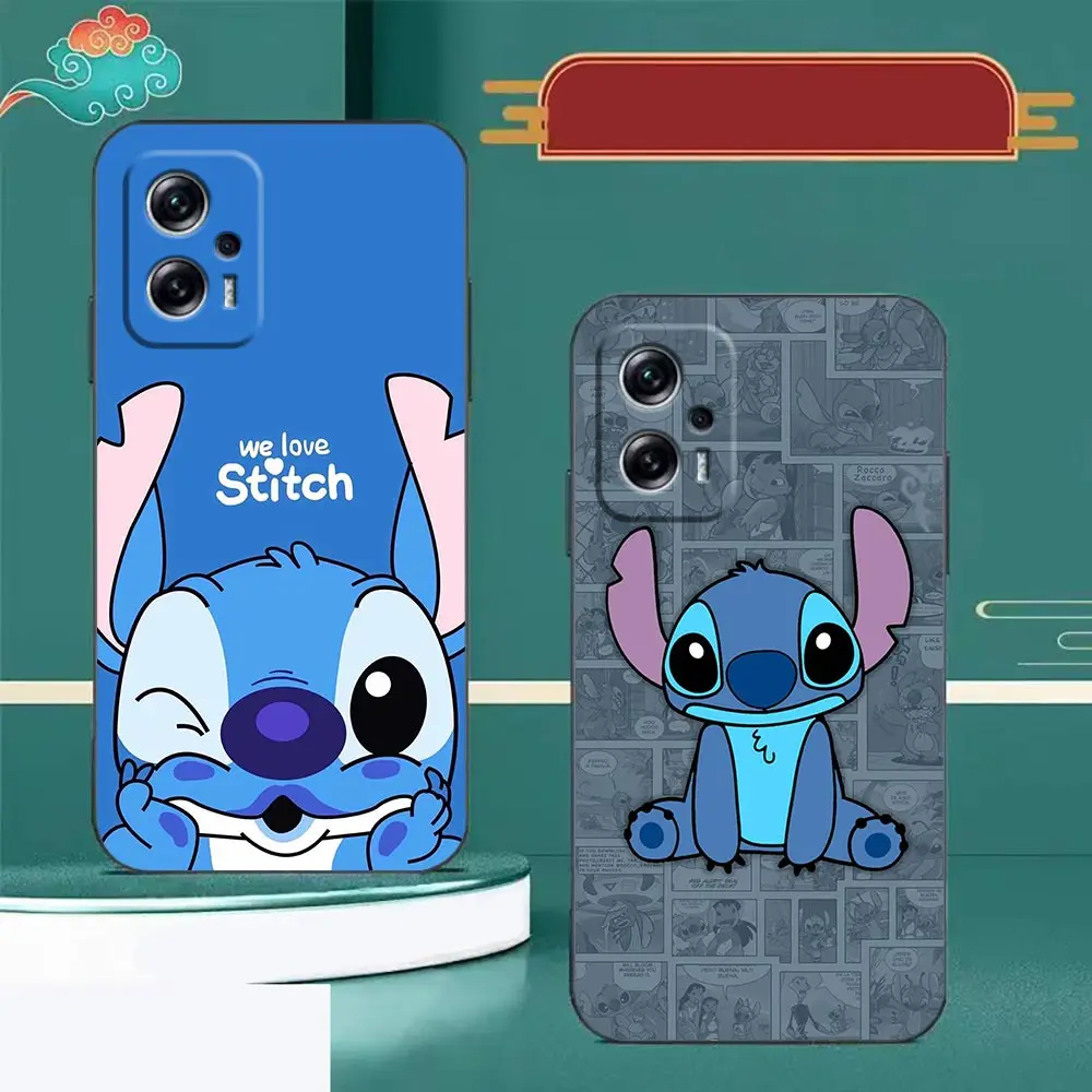 Stitch loves kiss Angel Cellphones Case For Xiaomi Redmi Note 11 12 13 10 9  8 Pro 7 11E 11S 5G 9S 8T 9A 9C 10C K40 Fundas Coque - AliExpress
