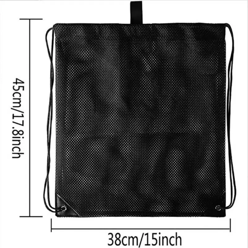Portable supermarket Shopping Drawstring Bag Beach Clothing Mesh Storage Bag Sports Fitness Dirty Clothes Drawstring Backpack