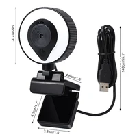 Portable Full HD 1080P 2K 4K Webcam PC Laptop Auto Focus Webcam Live Streaming Flexible with Microphone Live Broadcast withLight - Image 6