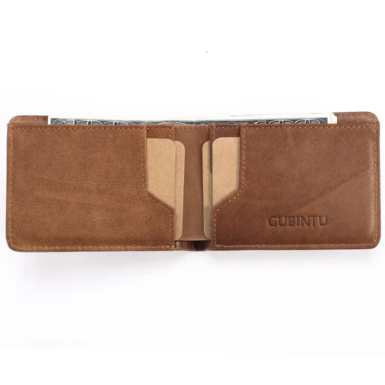 Slim Leather ID/Credit Card Holder Bifold Front Pocket Wallet with RFID Blocking Business Card Holder Genuine Leather leather wallet,leather card case