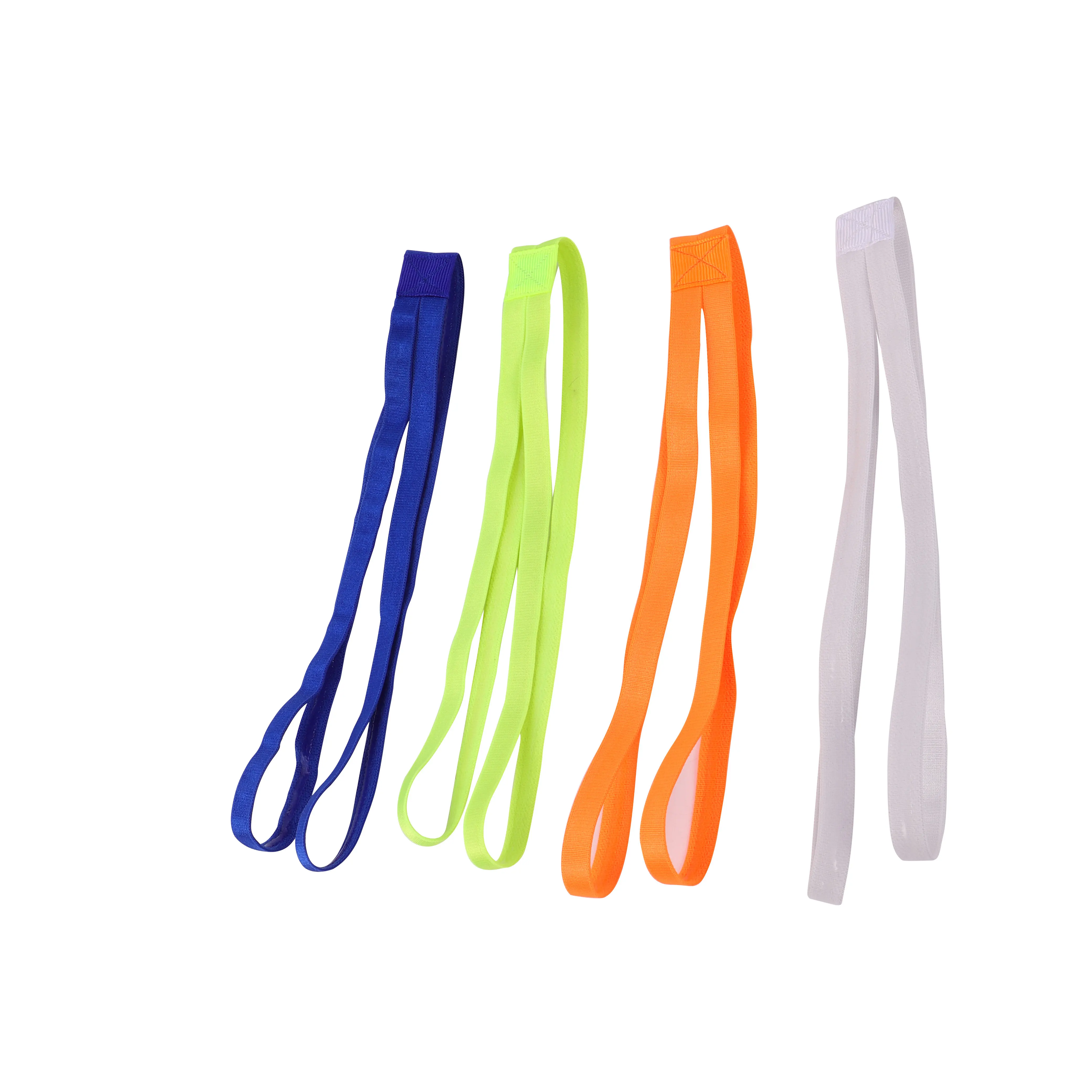 4Pcs 안티-슬립 탄성 요가 머리띠 스포츠 헤드랩 캔디 컬러 헤어 밴드 여성용 피트니스 러닝 체육관 요가 양궁 매일