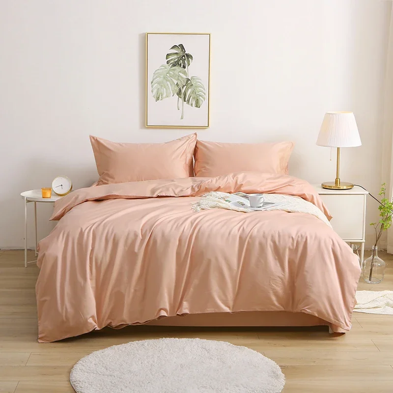 

100% Cotton 140S Duvet Cover Bed Set Soft Quilt Cover Single Queen King Size Comforter White Bedding Set King Size Bed Linen