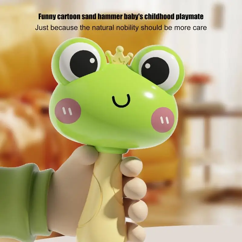 Cute Frog Duck Maracas For Music Enlightenment Creative Baby Musical Instrument Rattle Shaker Toys For Kids Birthday Baby Favors for egg shakers