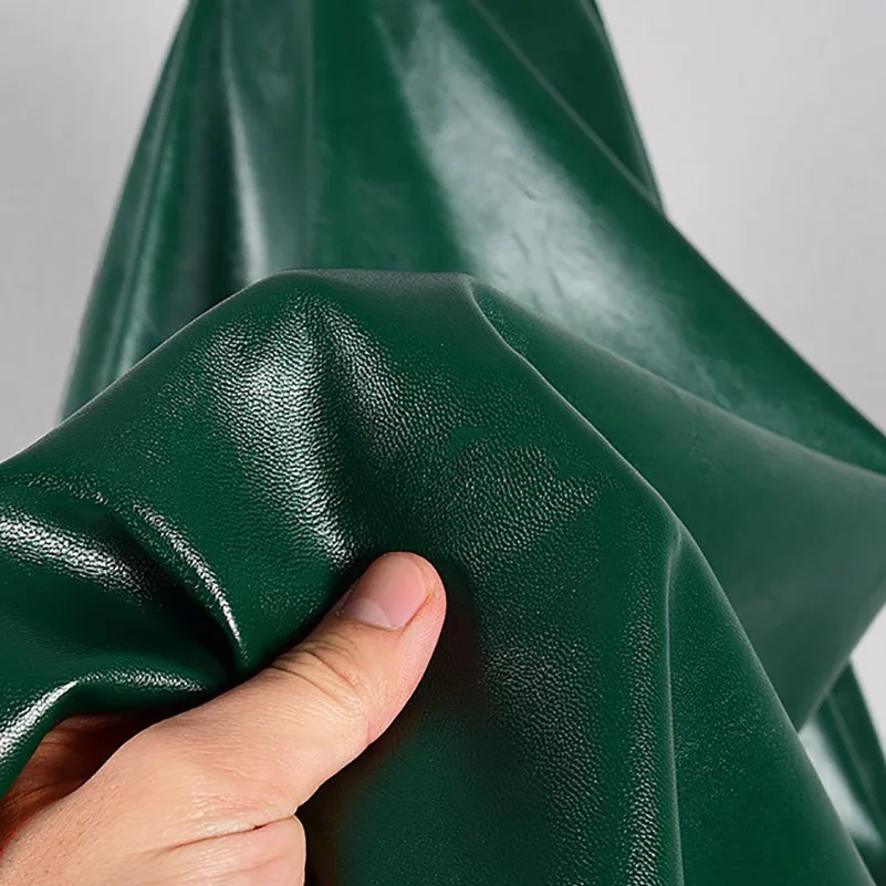 Matte PU Soft Leather Fabric for Sewing Motorcycle Jackets by Half Meter