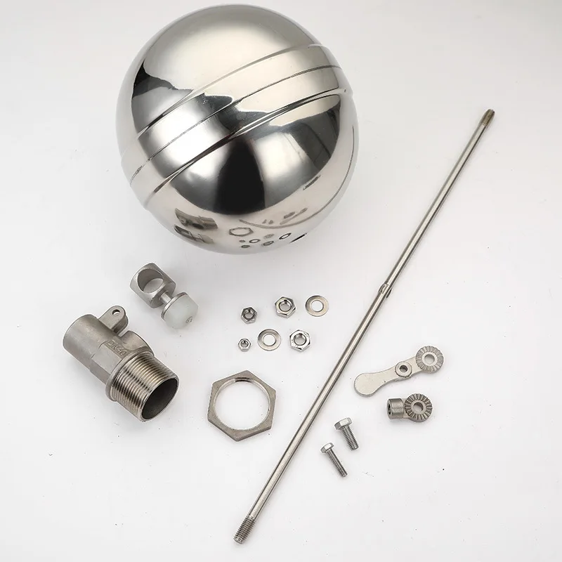 DN40 1.5"Tank Water Tower Float Ball Switch Control Body 304 Stainless Steel Control Water Level Float Ball Valve