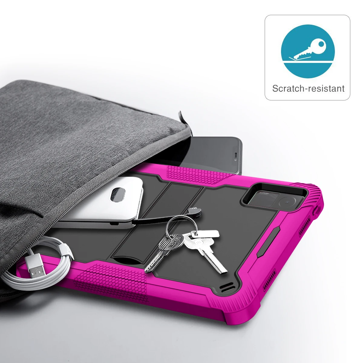 Durable Armor Case with Kickstand & 3-Layer Protection