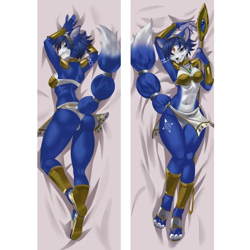 

60x180cm Anime Game Star fox Sexy Furry Krystal Dakimakura Pillow Case Hugging Body Pillowcase Bedding Decorative Cushion