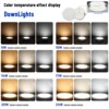 5pcs Led Surface Mounted CCT Spotlights Downlight 6W 10W 14W 20W 3000/4000/6500K Anti-glare Ceiling Lamp Foldable for BedRoom 5