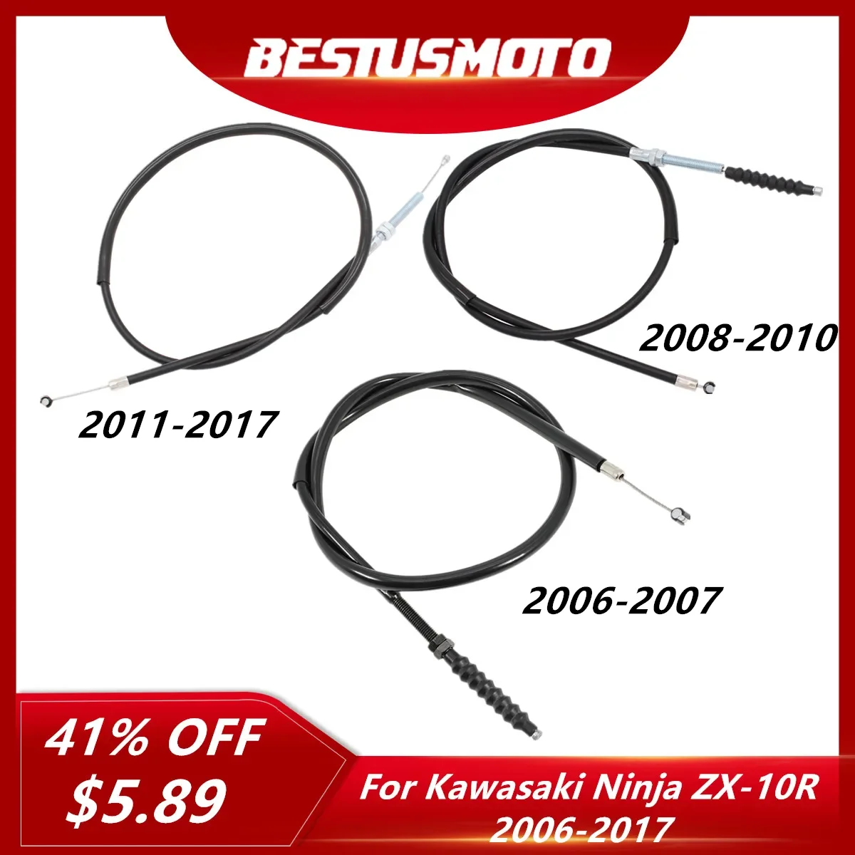 

Motorcycle Clutch Cable For Kawasaki Ninja ZX10R ZX-10R ZX 10R 2006 2007 2008 2009 2010 2011 2012 2013 2014 2015 2016 2017