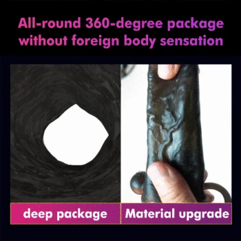 Vibrating Penis Ring Sleeve For Men's Reusable Artificial Condoms Enlargement Dildo Vibrator Adult Sex Toys Shop for Couples 5