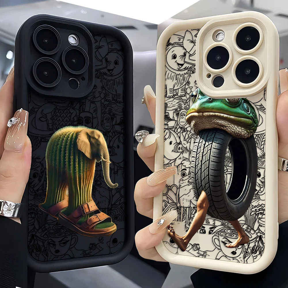 Animal B-BRAINROTs Durable Protective Phone Case