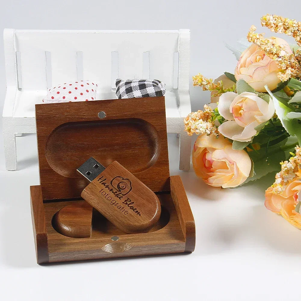 Usb 3.0 Flash Drives de Madeira Memory Stick de Bambu Presente Criativo do Negócio Logotipo Livre 128gb 64gb 32gb 10 Pcs Lot - Imagem 4