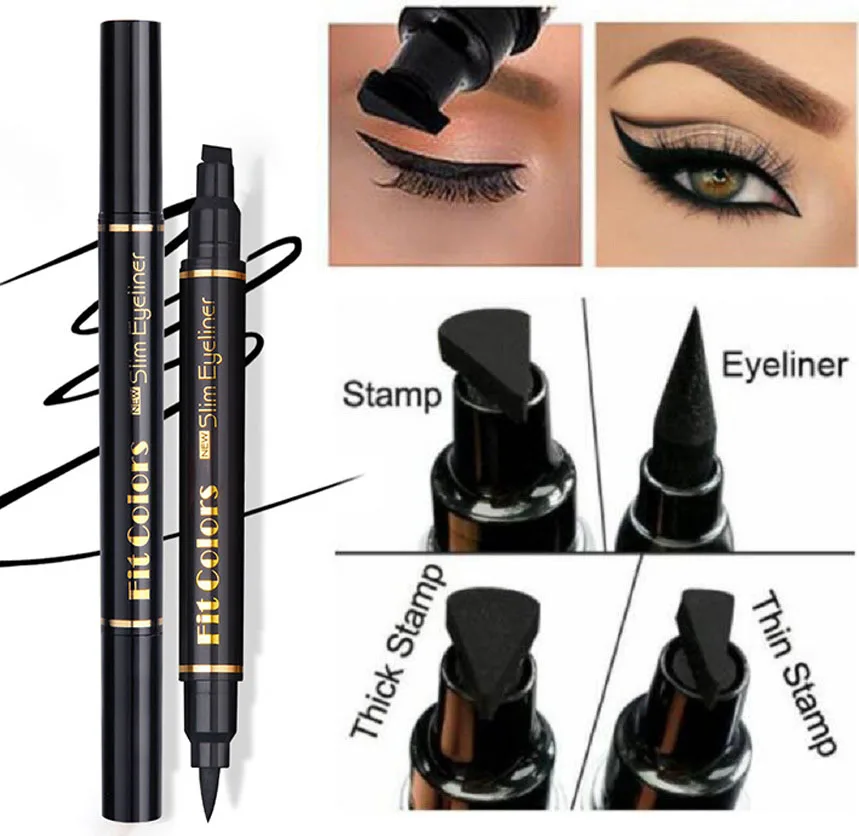 Big Seal Stamp Liquid Eyeliner Pen Waterproof Fast Dry Black Eye Liner Pencil With Eyeliner Cosmetic Double-ended Eyeliner_voghion.com