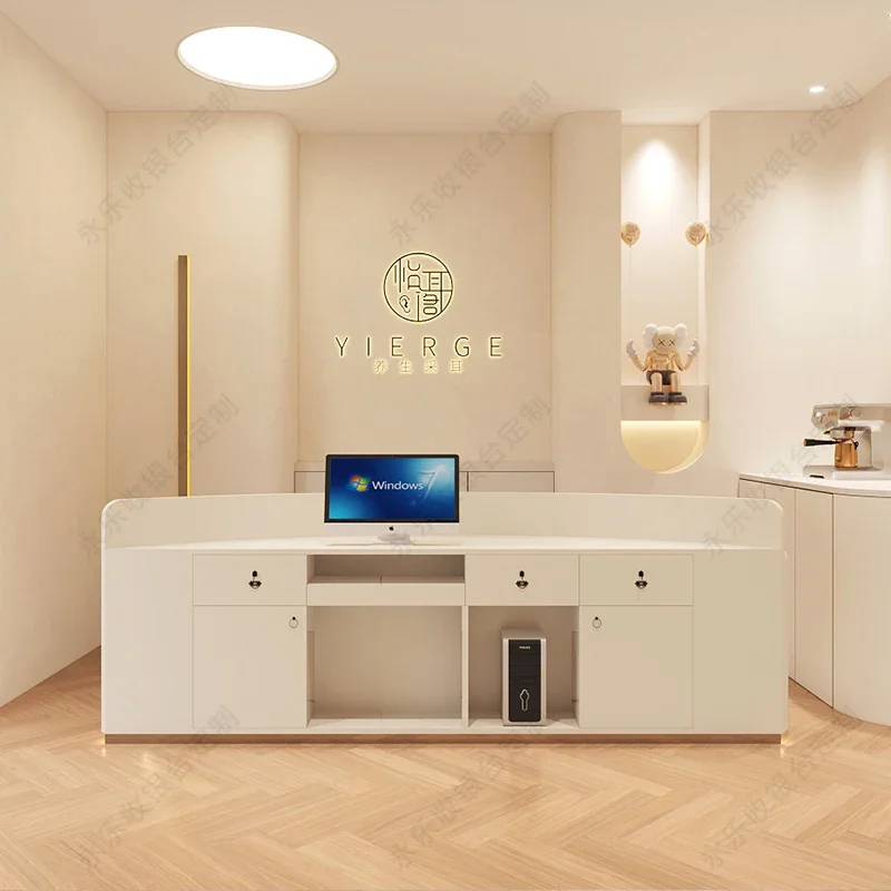 Office Desks Shop Counter Desk 4060 Ti Bellezza Coffee Distillation Jug V60 Clothing Store Reception Tables Folding Wall Table