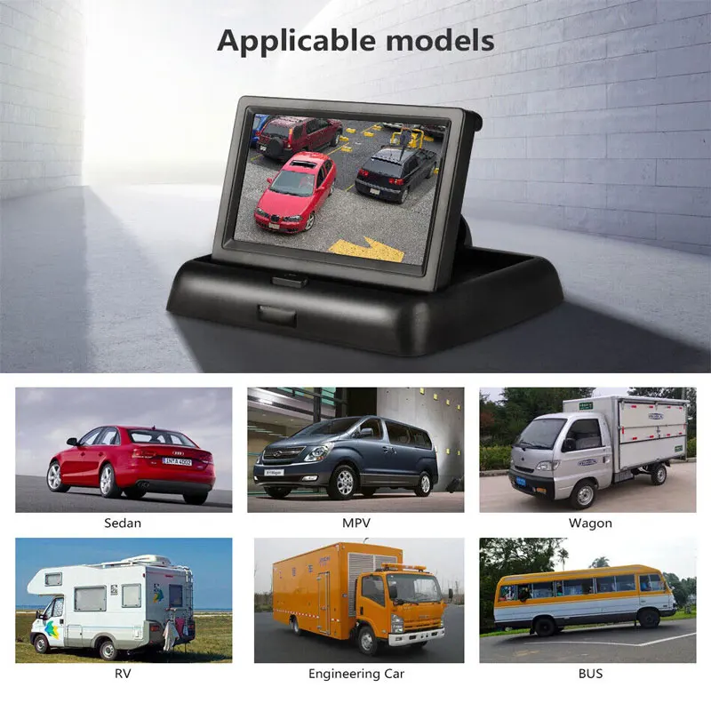 ڵ  4.3 &ũ TFT LCD ÷ ڵ ĸ麸 ̽   ī޶ DVD DVR GPS    ī޶