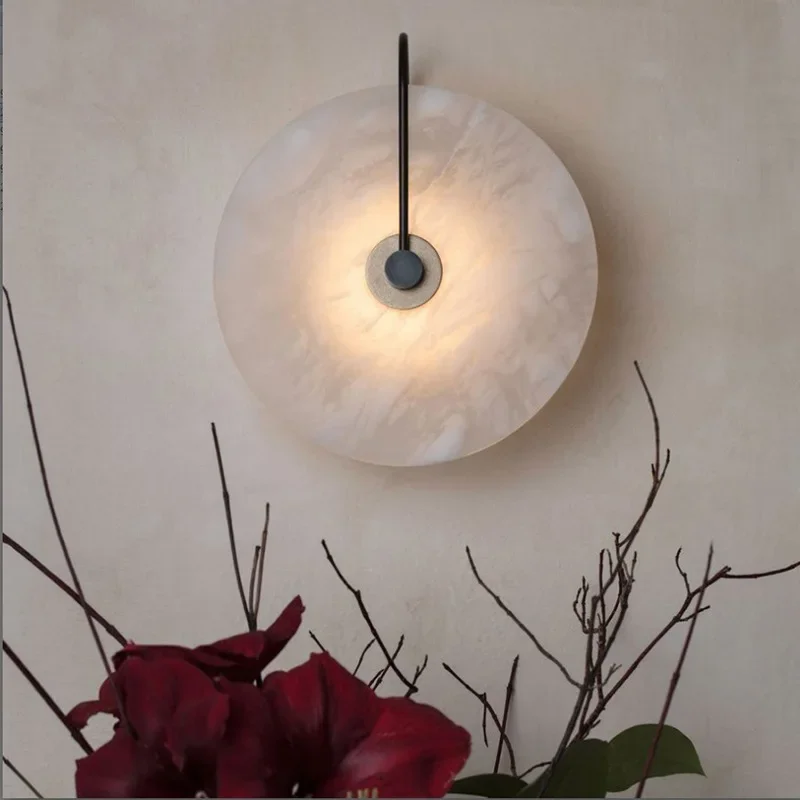 

Vintage Marble LED Wall Lamp LED Lighting Fixture for Home Decor Personality Rome Decoration Lampshade Bedroom Gold Lamps