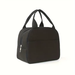 Insulated Reusable Lunch Bag for Adults - Perfect for Work, Picnics, Beach, or Travel (Black)