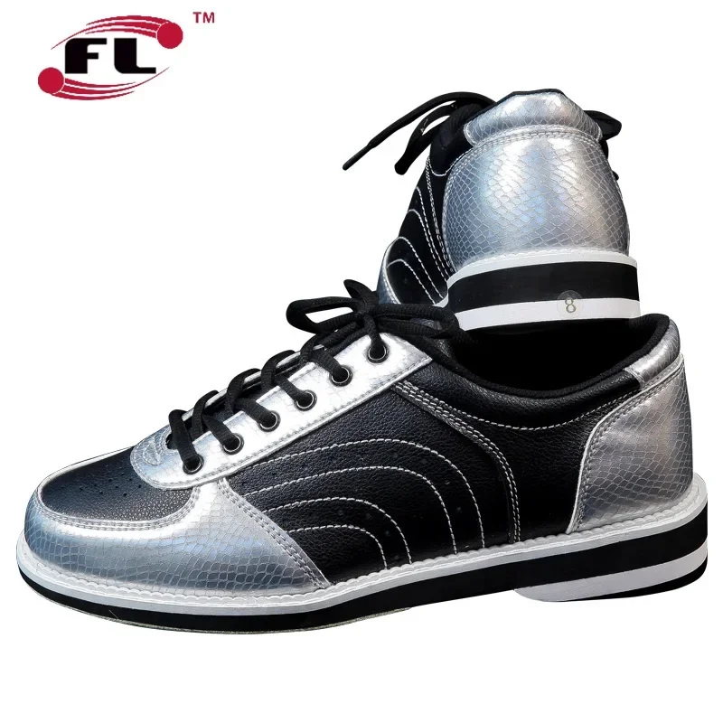 Unisex Right Hand Non-slip Bowling Shoes Breathable Lace-up Sneaker for Women Men Beginners Bowling Sneakers Indoor Footwear