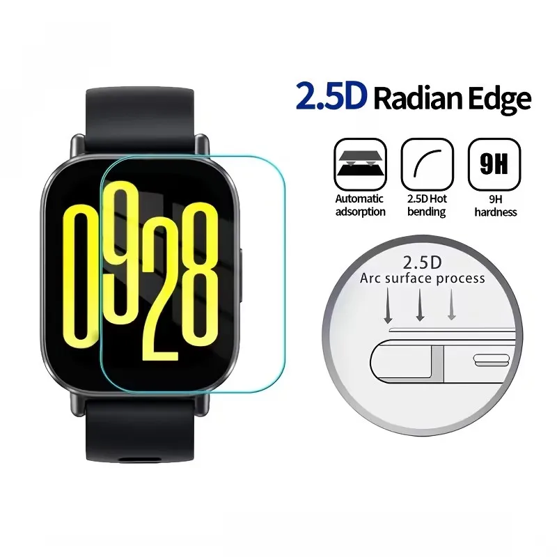 3 Stück Premium gehärtetes Glas für Xiaomi Redmi Watch 5 Lite Watch5 Active Smartwatch Displayschutzfolie Klare Folie – Detail 5
