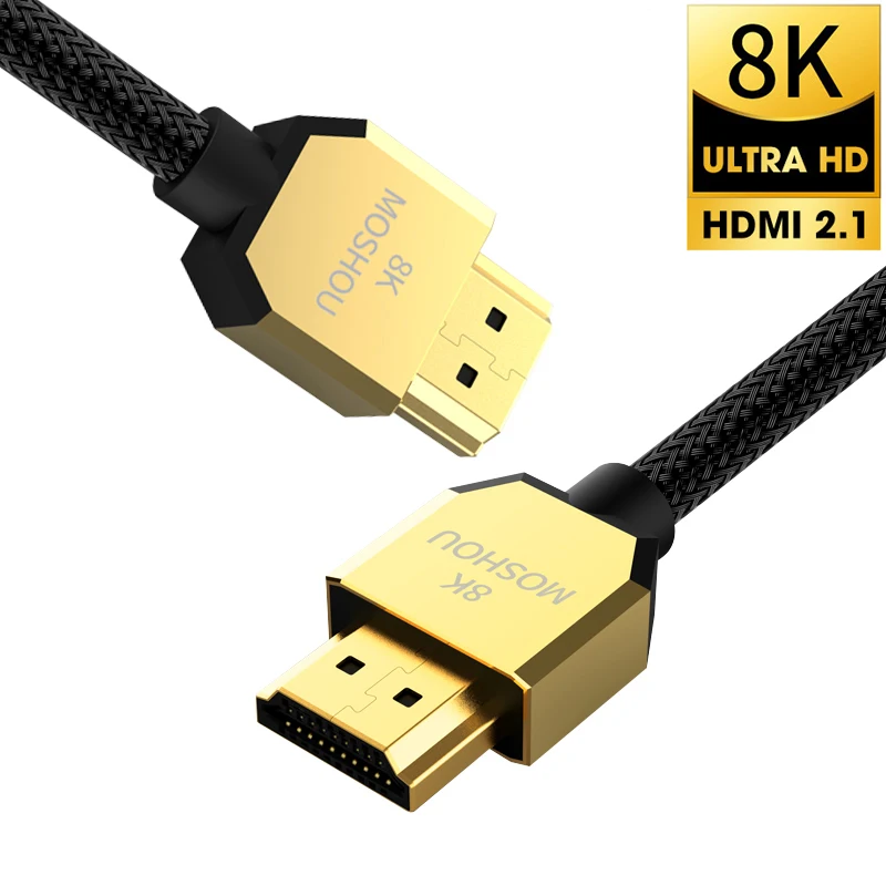 MOSHOU 8K 60Hz 4K 120Hz HDMI Cables 48Gbps eARC HDR 3D HiFi
