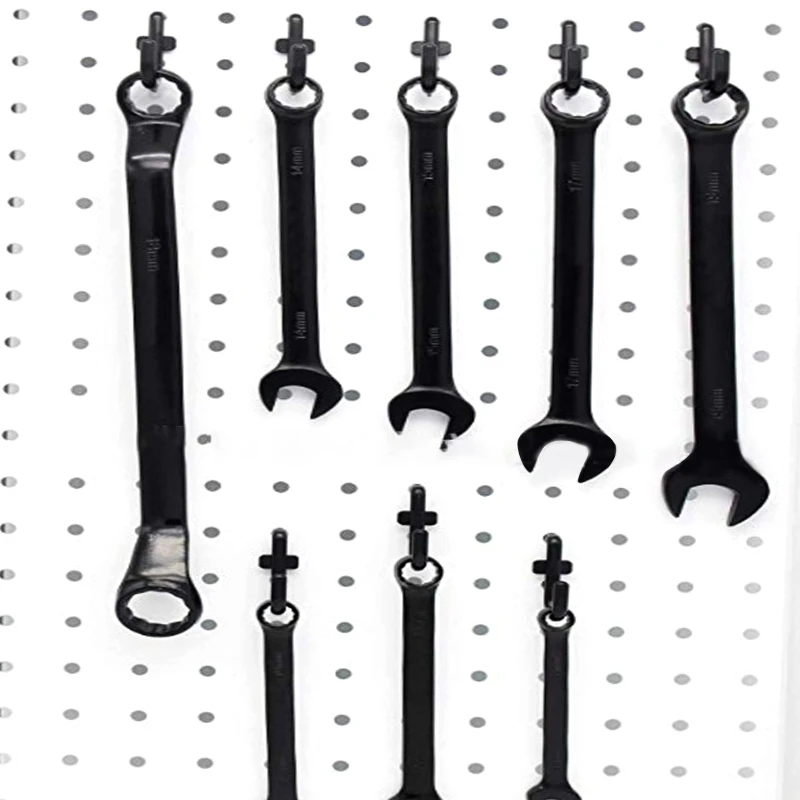 50 Pcs/100 Pcs Black Pegboard J Style Hooks Heavy Duty Plastic J Shape Peg Hook Tool Organizer