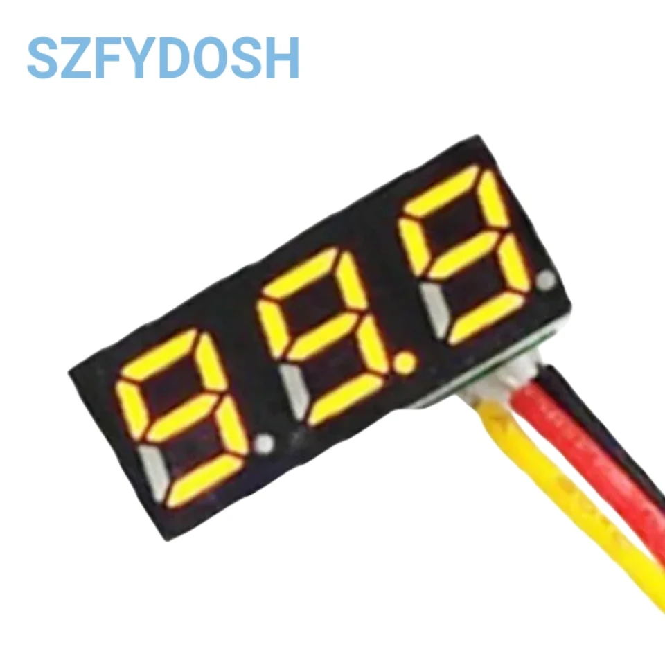0.28 Inch 2.5V-40V Mini Digital Voltmeter Voltage Tester Meter Red/Blue/yellow/green LED Screen Electronic Parts Accessories 2